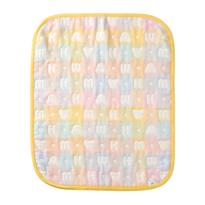 Pastel logo pattern gauze blanket
