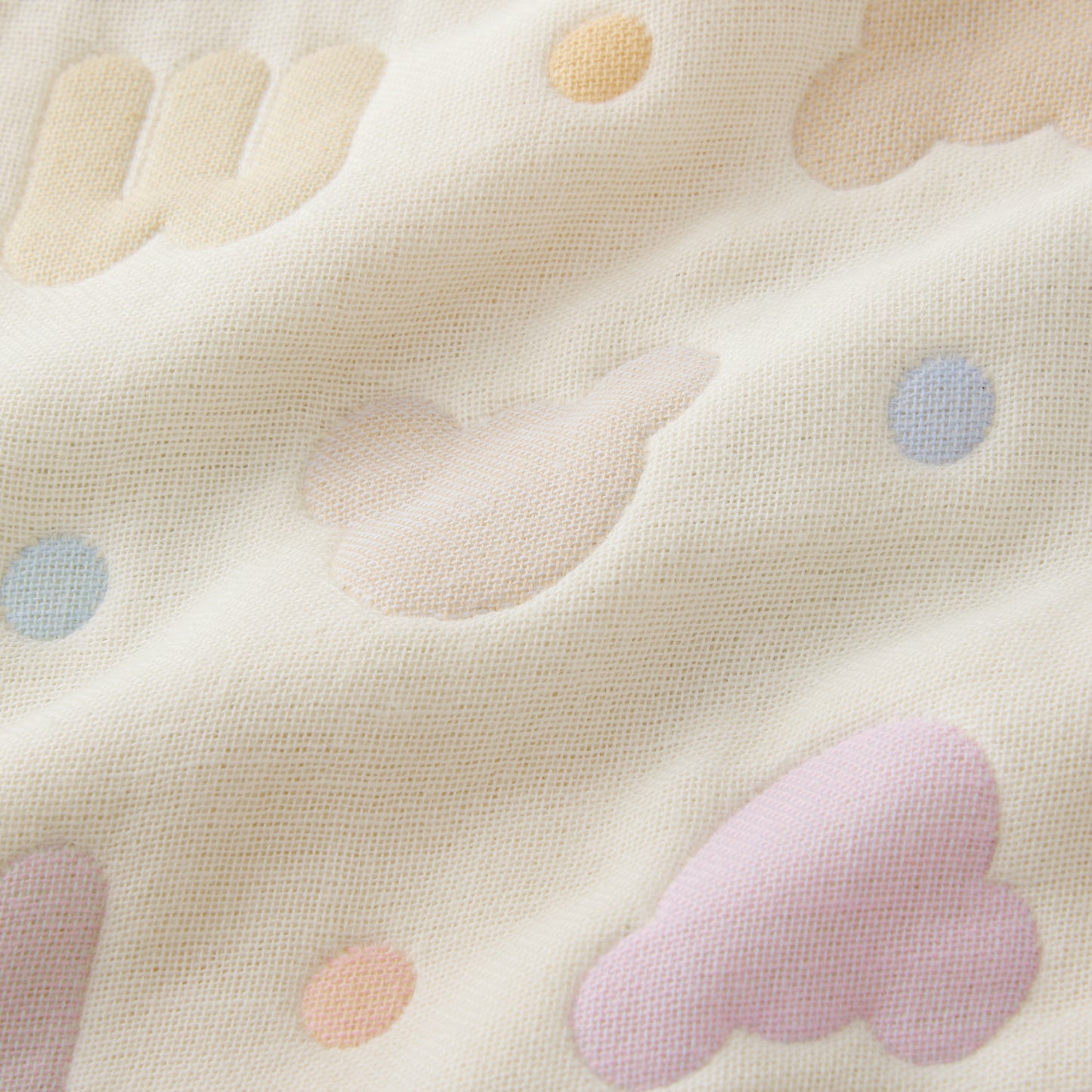 Pastel logo pattern gauze sleeper