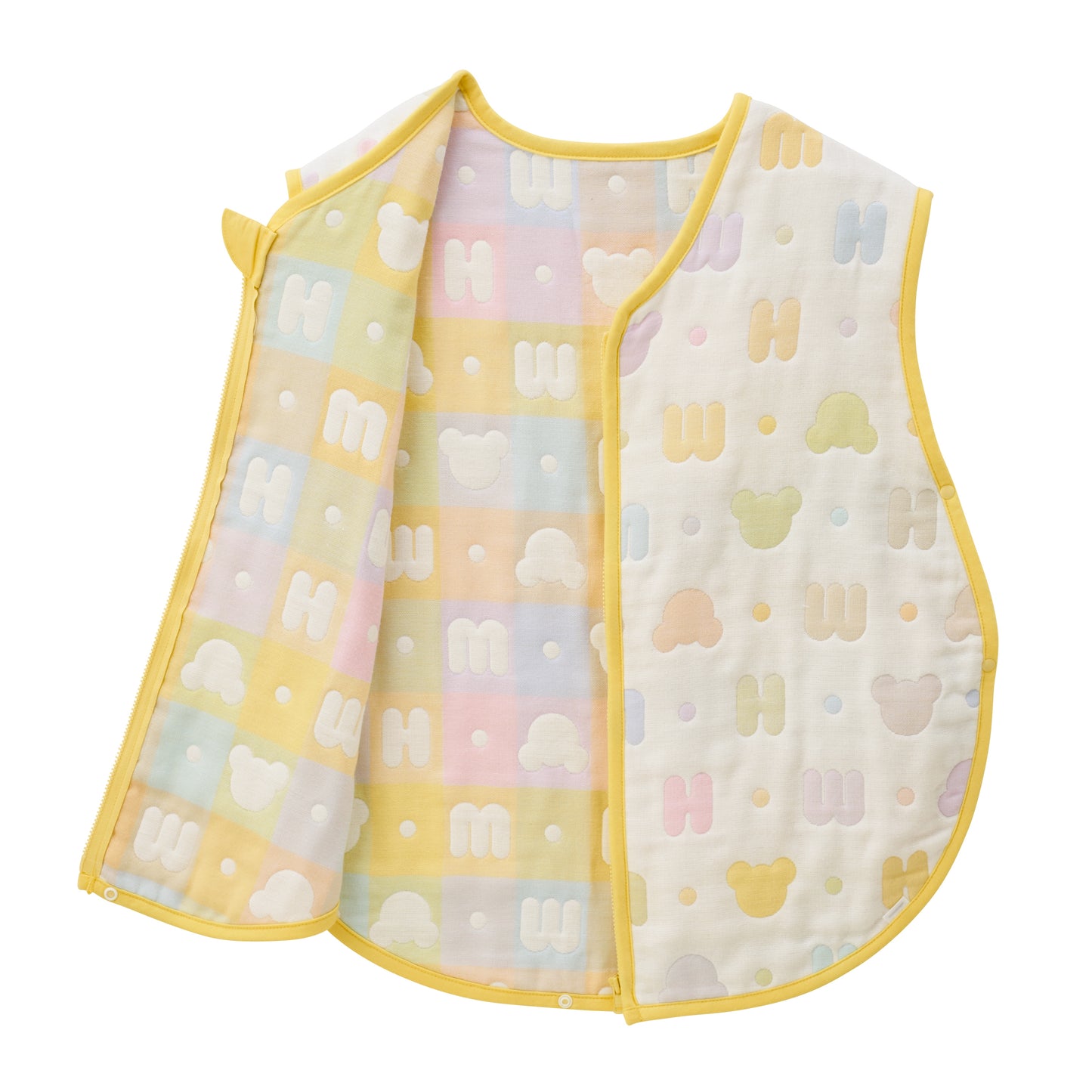 Pastel logo pattern gauze sleeper