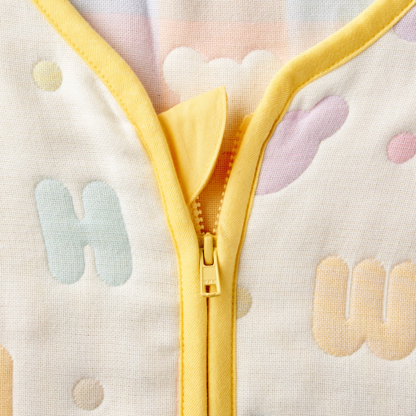 Pastel logo pattern gauze sleeper