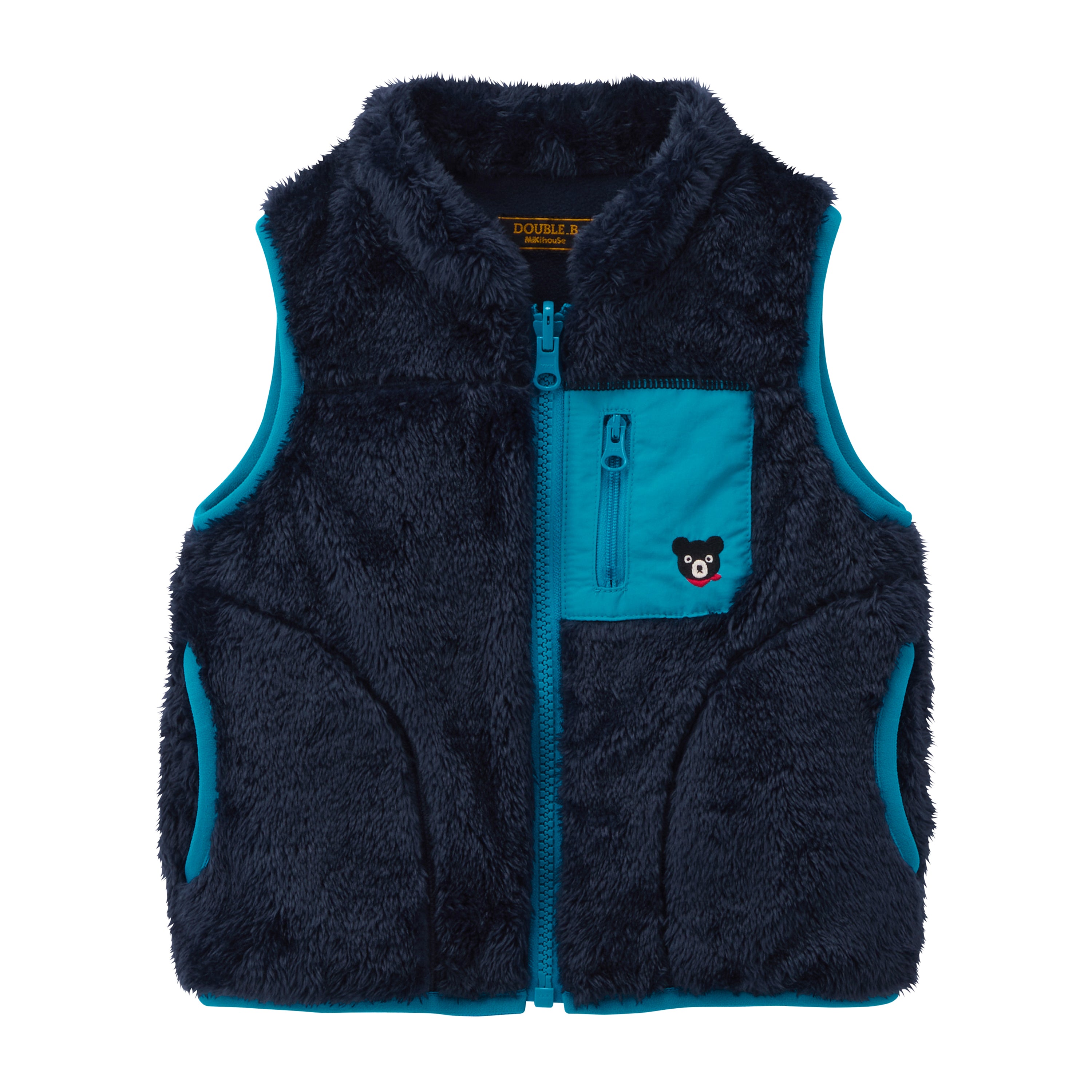 【美品】mikihouse ミキハウス ダウン ベスト　ハート　うさこ　総柄 美品】mikihouse ミキハウス ダウン ベスト ハート うさこ 総柄