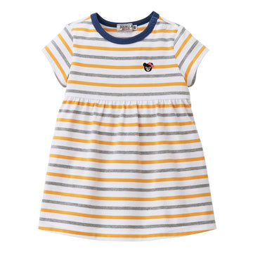 Jersey short sleeve dress 白×黄 商品画像