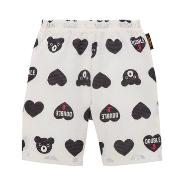 6/4 length relaxed pants black x white 商品画像