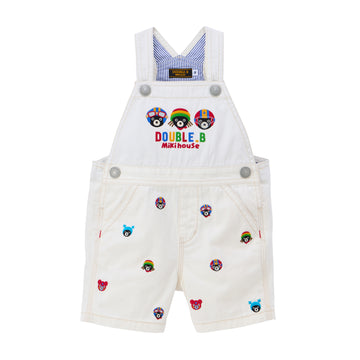 3/4 length overalls white 商品画像