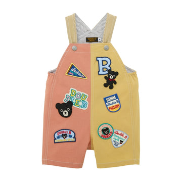 3/4 length overalls salmon pink 商品画像