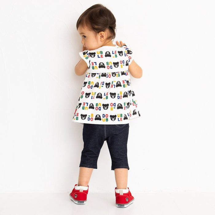 Logo & bear tunic style T-shirt