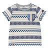 [Thanksgiving] Jacquard pattern short sleeve T-shirt [No cancellations or returns]