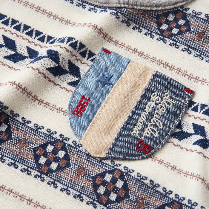 [Thanksgiving] Jacquard pattern short sleeve T-shirt [No cancellations or returns]