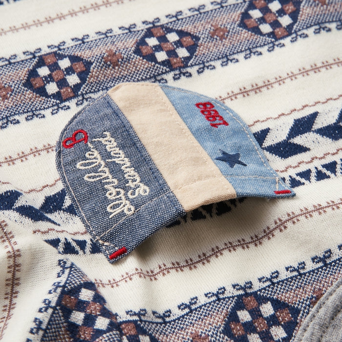 [Thanksgiving] Jacquard pattern short sleeve T-shirt [No cancellations or returns]