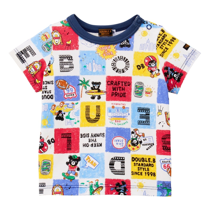 [Thanksgiving] All-over pattern short-sleeved T-shirt [No cancellations or returns]