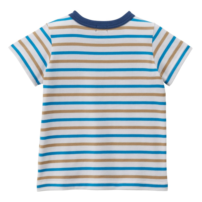 [Thanksgiving] Border short-sleeved T-shirt [No cancellations or returns]