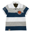 [Thanksgiving] Border short-sleeved polo shirt [No cancellations or returns]