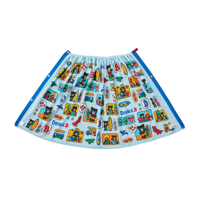 スナップ付ビーチタオル