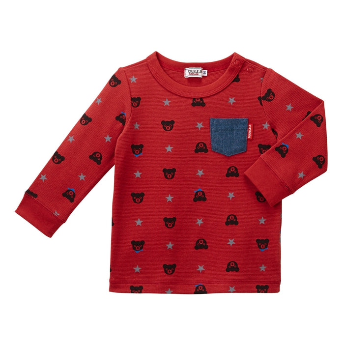[Thanksgiving] Long sleeve T-shirt with denim pocket [No cancellations or returns]