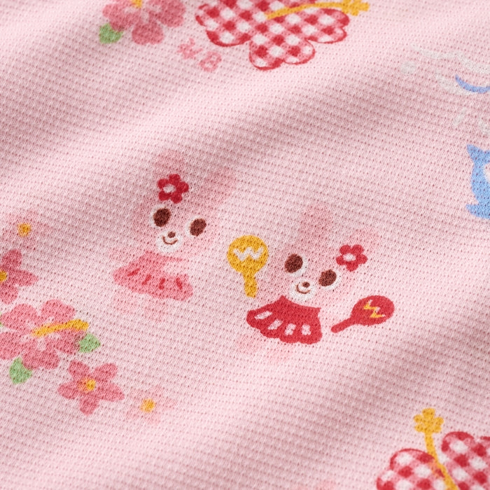 배꼽 랩이있는 긴 소매 잠옷