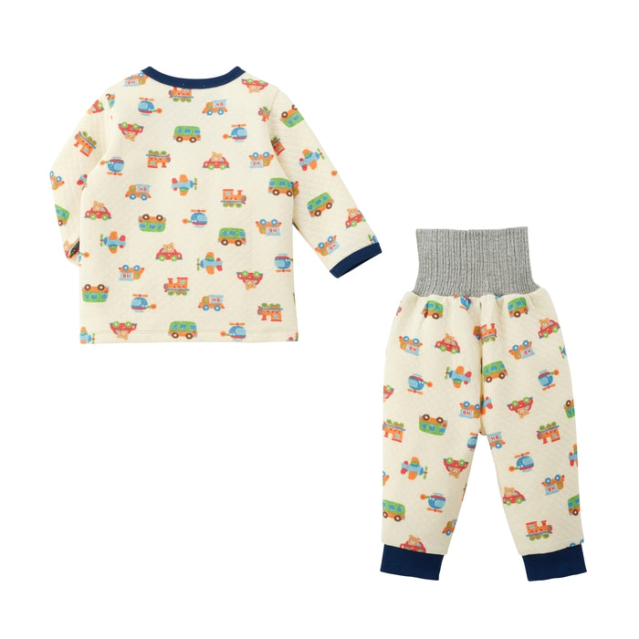 Long sleeve pajamas with belly band