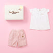 Short-sleeved T-shirt & 5/4 length pants set [with box]