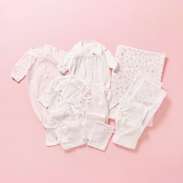 13-piece starter set (special set for childbirth preparation) [For all year round (all-over pattern)] pink 商品画像