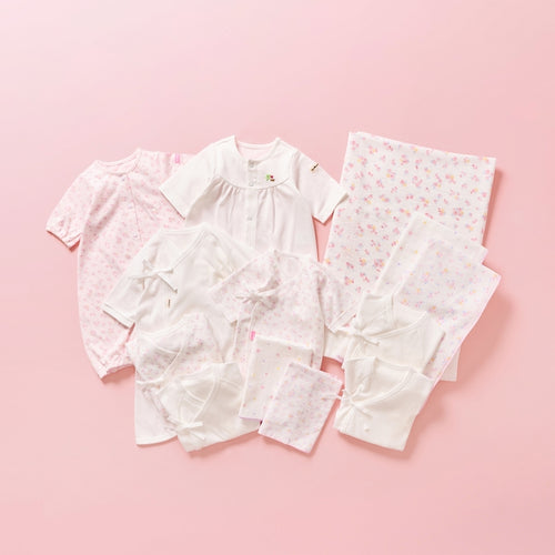 스타터 세트 13점(출산 준비 특별 세트)【봄 여름용(총 무늬)】의 상품 이미지