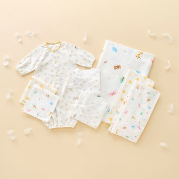 8-piece starter set (birth preparation set) [For all year round (allover pattern)] multi color 商品画像