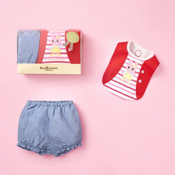 Bib/bloomers set [with BOX] 赤 商品画像