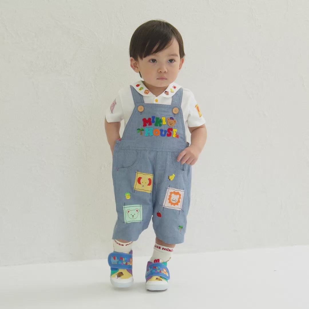 ミキハウスベア ５分丈オーバーオール