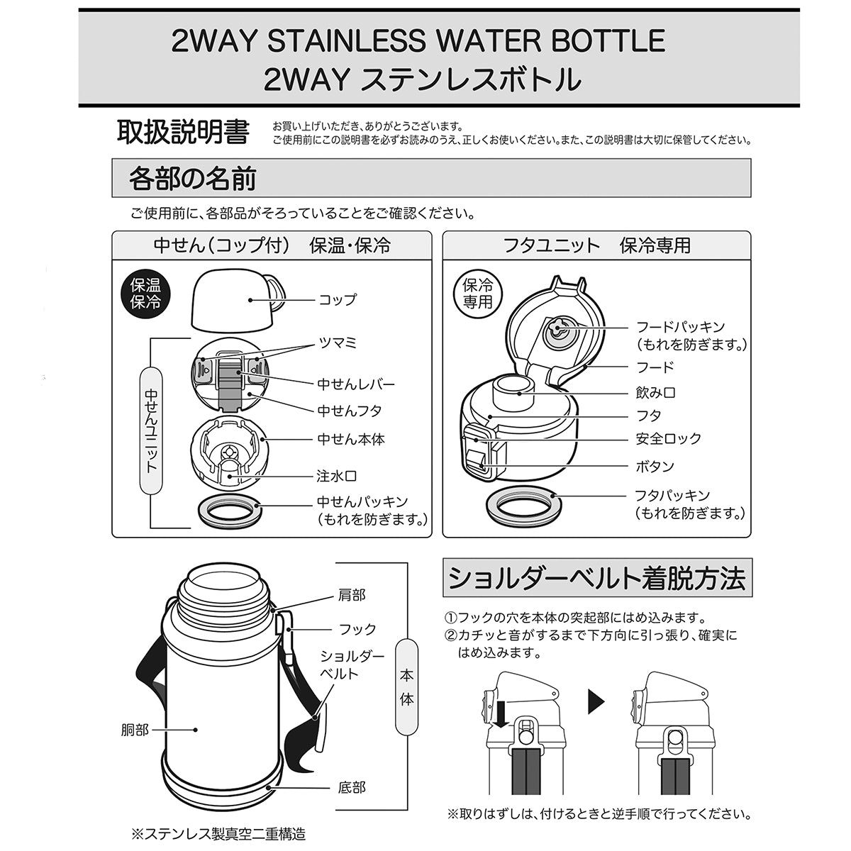 【チエコサク】ステンレスボトル