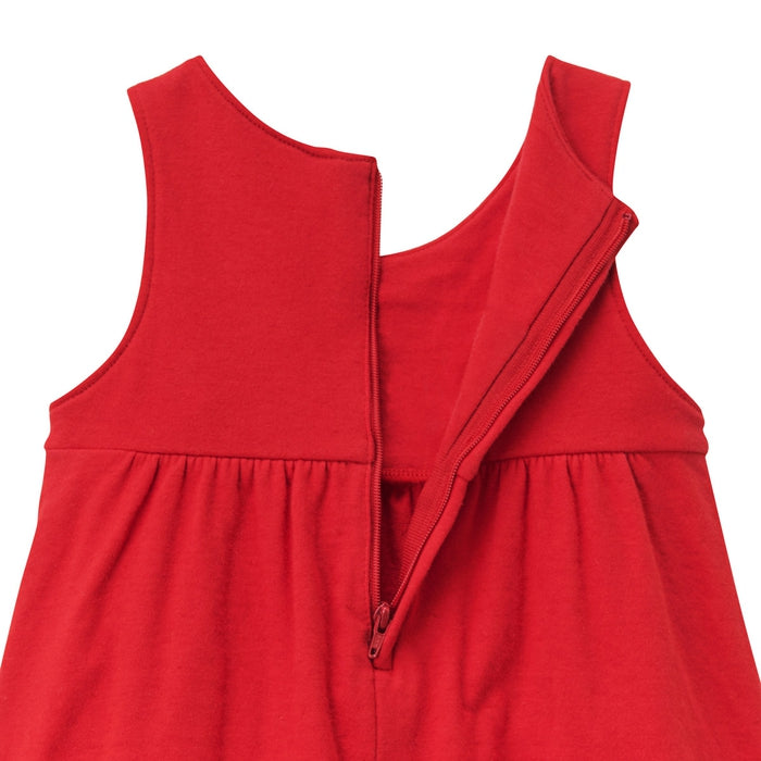 Bear motif interlocking jersey jumper skirt