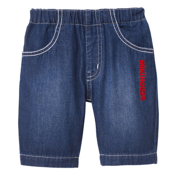 ８分丈パンツ インディゴブルー 商品画像