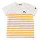 Short-sleeved T-shirt with switched chest area