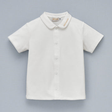 [Gold Label] Sea Island Cotton Short Sleeve Blouse