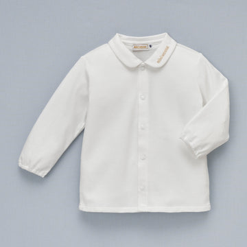 [Gold Label] Sea Island Cotton Long Sleeve Blouse