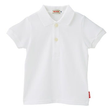 Short sleeve polo shirt Kanoko material white 商品画像