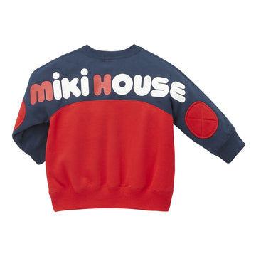 back logo sweatshirt Red x navy blue 商品画像