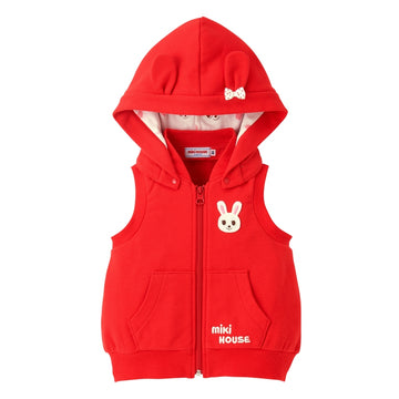 hooded vest red 商品画像