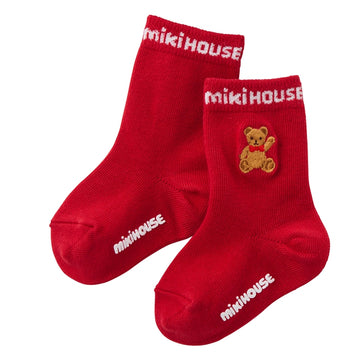 MIKI HOUSEbear socks red 商品画像