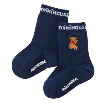 MIKI HOUSEbear socks Navy blue 商品画像
