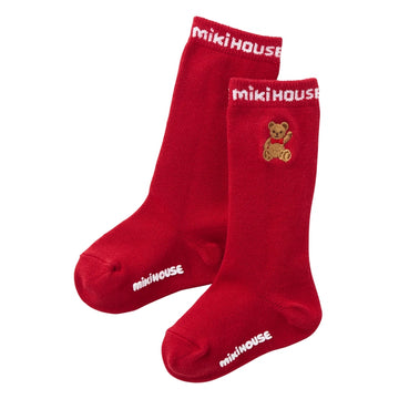 MIKI HOUSEbear knee socks red 商品画像