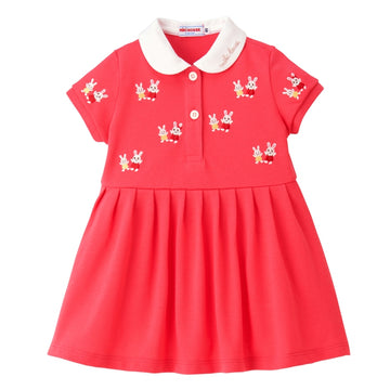 short sleeve dress coral pink 商品画像