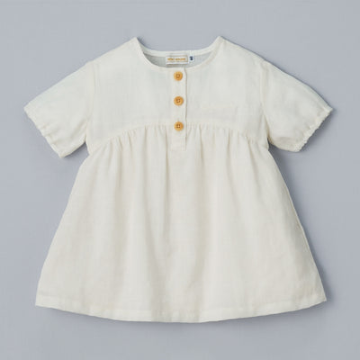 [Gold label] Linen short sleeve dress