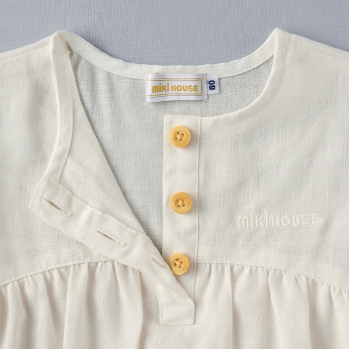 【ゴールドレーベル】リネン半袖ワンピース