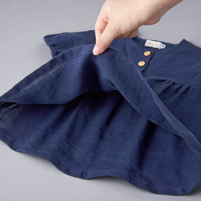 【ゴールドレーベル】リネン半袖ワンピース