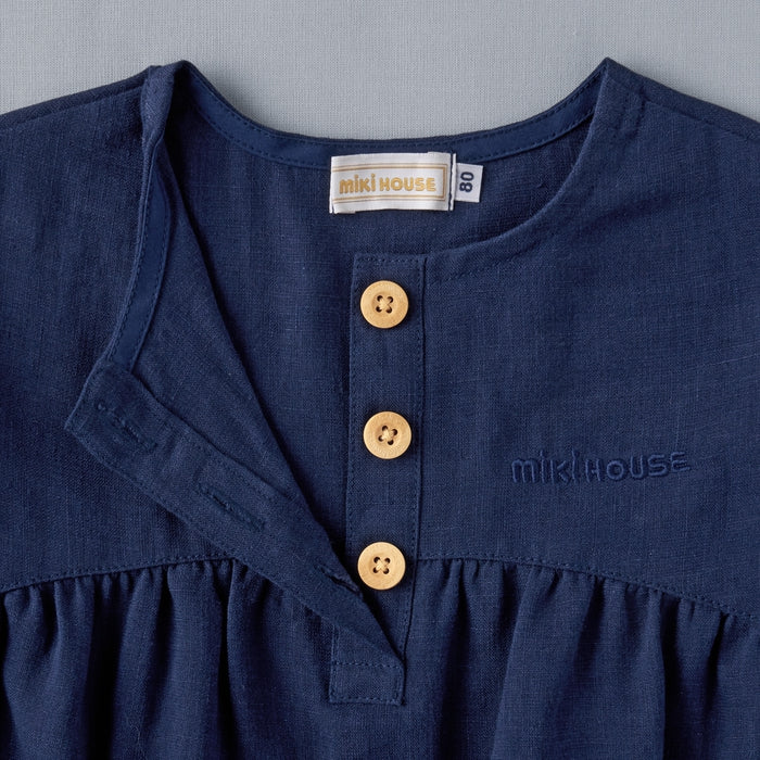 【ゴールドレーベル】リネン半袖ワンピース