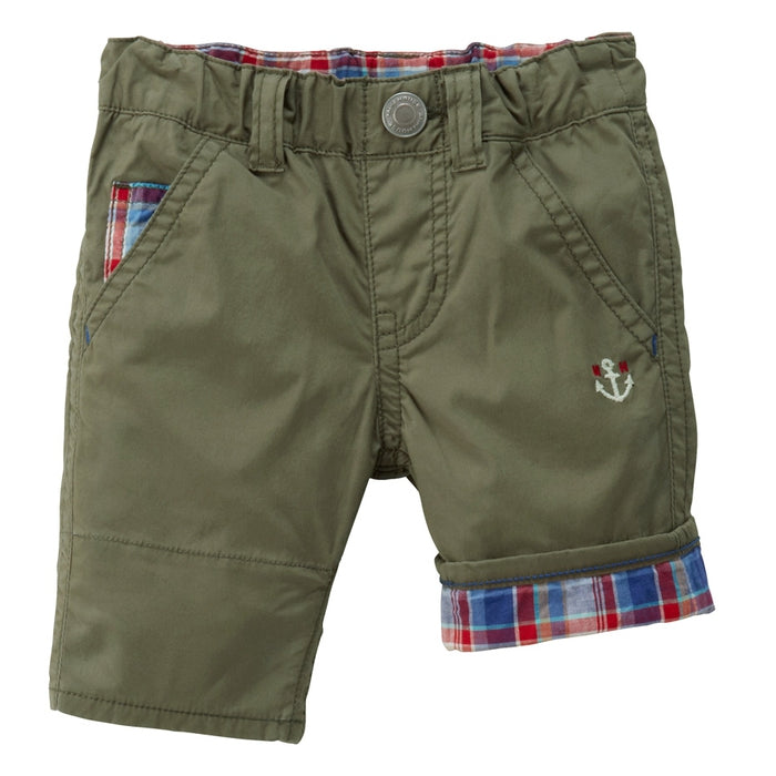 Three-quarter length pants with Ikari mark embroidery
