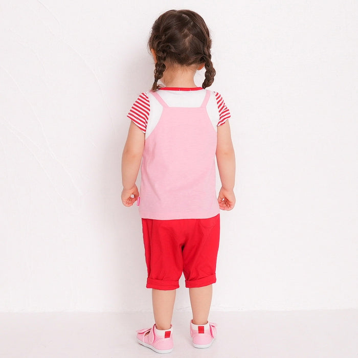 Layered short sleeve T-shirt