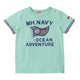 Marine sleeve border short sleeve T-shirt