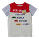 Car motif short sleeve T-shirt