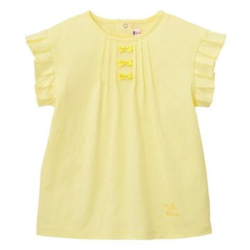 With chest ribbon♪T-shirt yellow 商品画像