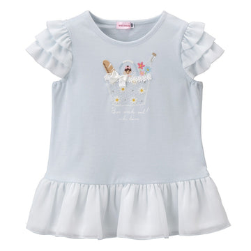 La [Unconfirmed] Lina-chan short sleeve T-shirt with chiffon ruffles saxophone 商品画像