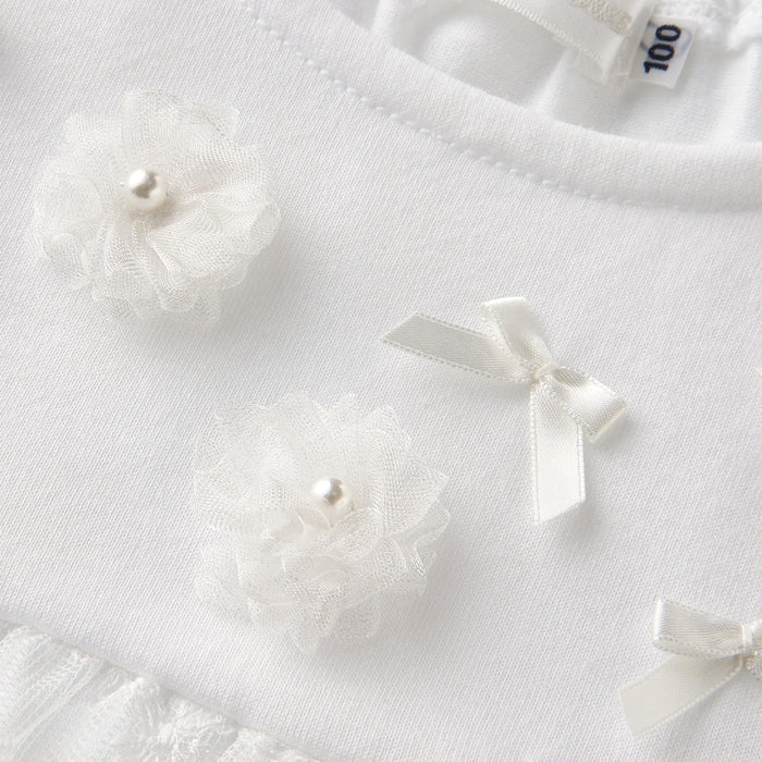 T-shirt with tulle lace